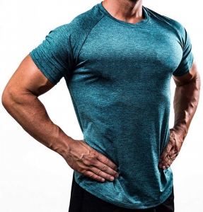 Workout T Shirts Short Sleeve Gym Bodybuilding Muscle Shirts Base Layer Fitness Tee Tops